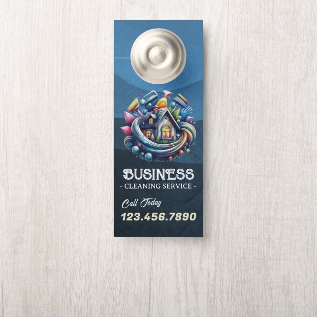 Modern House Cleaning Maid Service Housekeeping (Op knop)