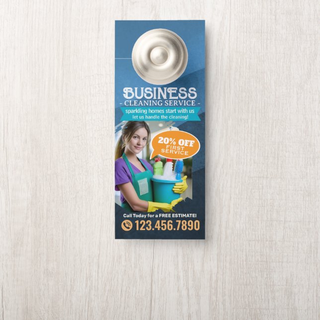 Modern House Cleaning Maid Service Housekeeping Do (Op knop)