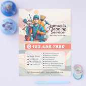 Modern House Cleaning Maid Service Housekeeping Flyer (Enkel)