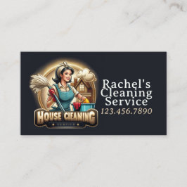 Modern House Cleaning Maid Service Housekeeping Visitekaartje