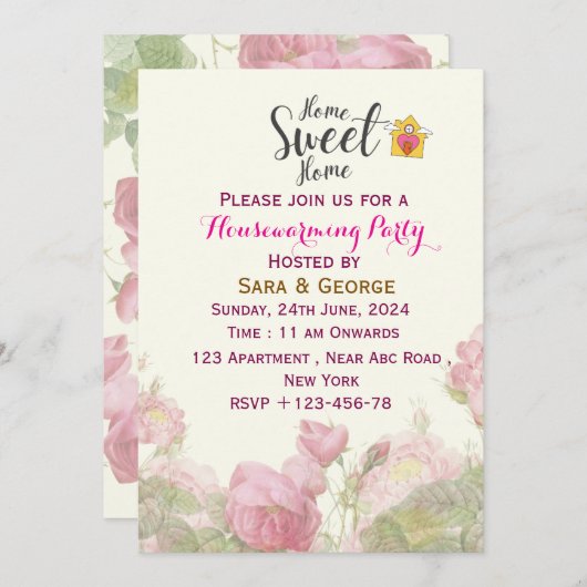 Modern Housewarming Invitation (Devant / Derrière)