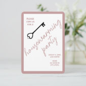 Modern Housewarming Open Huis Uitnodiging | Taupe (Staand voorkant)