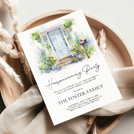 Modern Housewarming Party Simple Watercolor Kaart
