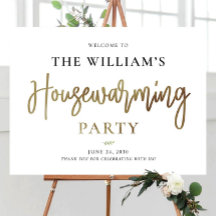 Modern housewarming party welkomstbord, nieuw huis