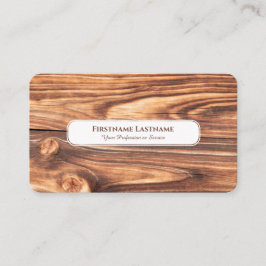 Modern hout interieur design elegant wit visitekaartje