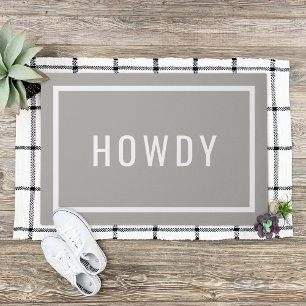 Modern Howdy bewerkbare kleuren Deurmat