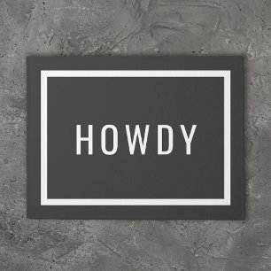 Modern Howdy bewerkbare kleuren Deurmat