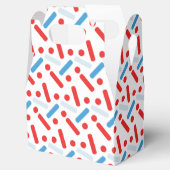 Modern Huge Red Blue Sprinkles Birthday Bedankdoosjes (Geopend)