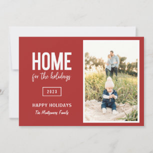 Modern huis voor de feestdagen foto kerstkaart