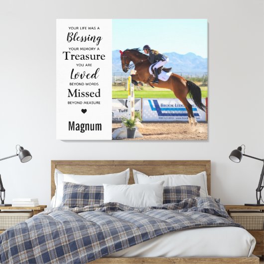 Modern Huisdier Herinnering Hond Kat Paard Memoria Canvas Afdruk (Insitu (Slaapkamer))