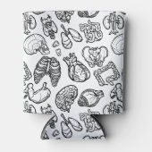 Modern human anatomy Bio Science Sketch Pattern Blikjeskoeler (Voorkant)