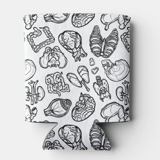 Modern human anatomy Bio Science Sketch Pattern Blikjeskoeler (Achterkant)