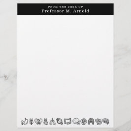 Modern Human Anatomy Science Sketch Persoonlijk Briefhoofd