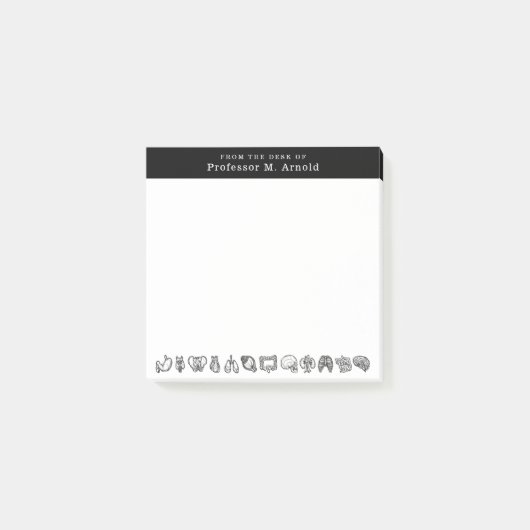 Modern Human Anatomy Science Sketch Persoonlijk Post-it® Notes (Voorkant)