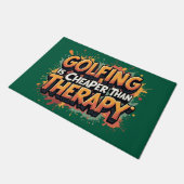 Modern Humorous Golf Therapy Fun Deurmat (Schuin)