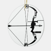 Modern Hunting Bow en Arrow Keramisch Ornament (Links)