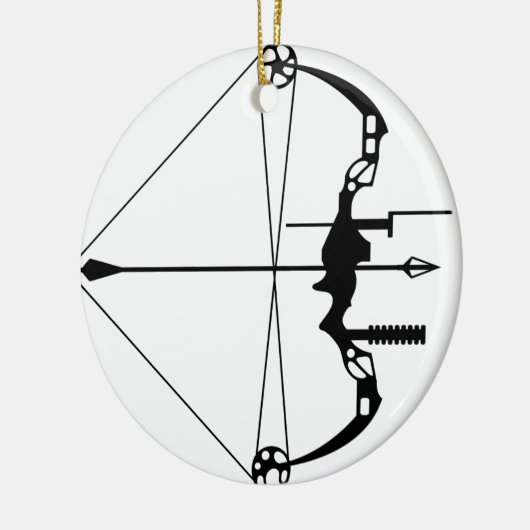 Modern Hunting Bow en Arrow Keramisch Ornament (Links)