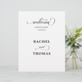 Modern huwelijksceremonie programma (Staand voorkant)