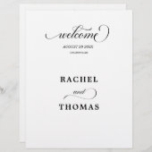 Modern huwelijksceremonie programma (Voorkant / Achterkant)