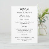 Modern Huwelijksmenu Menu (Staand voorkant)