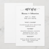 Modern Huwelijksmenu Menu (Voorkant / Achterkant)