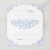 Modern Hydrangea Dusty Blue Floral Wedding (Buitenkant ongevouwen)