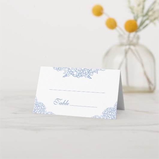 Modern Hydrangea Dusty Blue Floral Wedding (Voorkant)