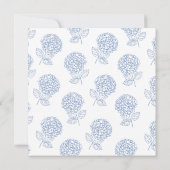 Modern Hydrangea Dusty Blue Floral Wedding Save The Date (Achterkant)