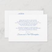 Modern Hydrangea Dusty Blue Wedding Bedankt (Voorkant / Achterkant)