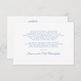 Modern Hydrangea Dusty Blue Wedding Bedankt