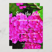 Modern Hydrangea roze Flowers Summer Wedding Save The Date (Voorkant / Achterkant)