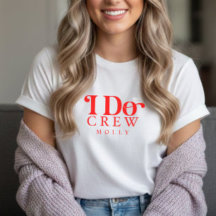 Modern I Do Crew Mooi Rode Bruidsmeisje Tri-Blend Shirt