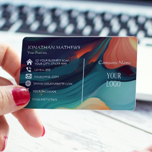 Modern I Kleurrijk Abstract 1 Visitekaartje