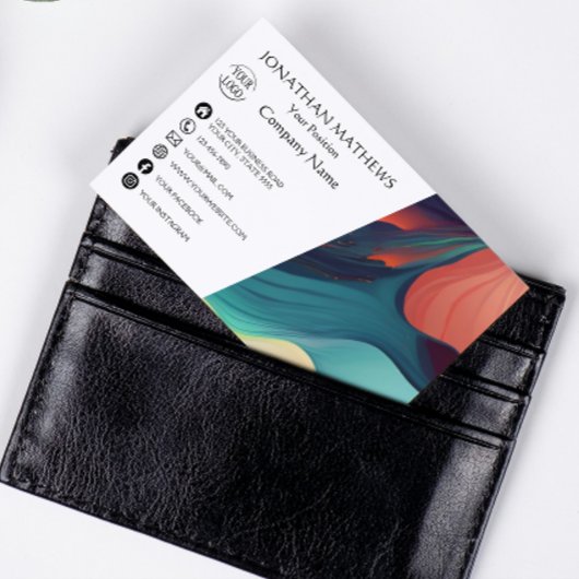 Modern I Kleurrijk Abstract Visitekaartje