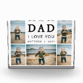 Modern I Love You Dad Grid Collage 5 Photo Block Fotoblokken (Voorkant)