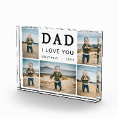Modern I Love You Dad Grid Collage 5 Photo Block Fotoblokken (Rechts)