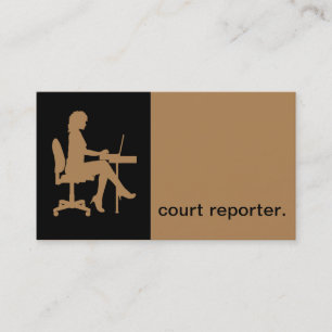 Modern Icon Silhouette, journalist   tan Visitekaartje