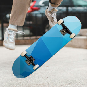 Modern Icy Blue variatie geometrisch patroon Skateboard