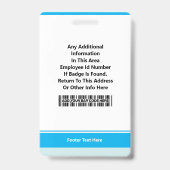 Modern ID Card Identification Badge (Arrière)