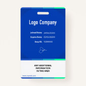 Modern ID Identification Card Photo Badge (Dos)