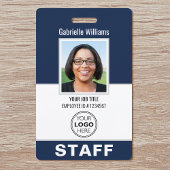 Modern ID Photo Security Personeel Pass Blue Custo Badge