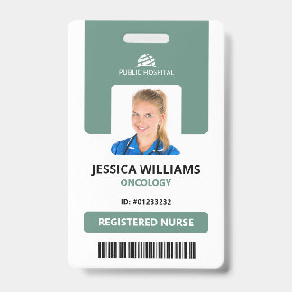 Modern identiteitskaart ziekenhuispersoneel verple badge