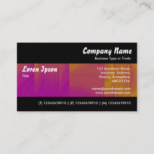 Modern II - Kleur Tex magenta en Oranje Visitekaartje