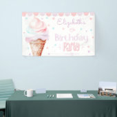 Modern Ijs Verjaardagsfeest Spandoek (Beurs)