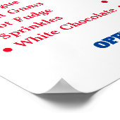 Modern IJssalon Menu Poster (Hoek)