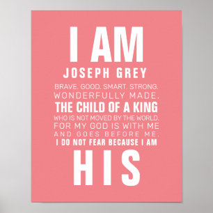 Modern ik ben het kind van een koning roze zuster poster