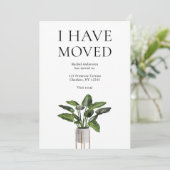 Modern ik heb Potted Plant Change of Address verpl Aankondiging (Staand voorkant)