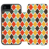 Modern ikat tribal mode patroon incipio iPhone portemonnee hoesje (Agenda Open)