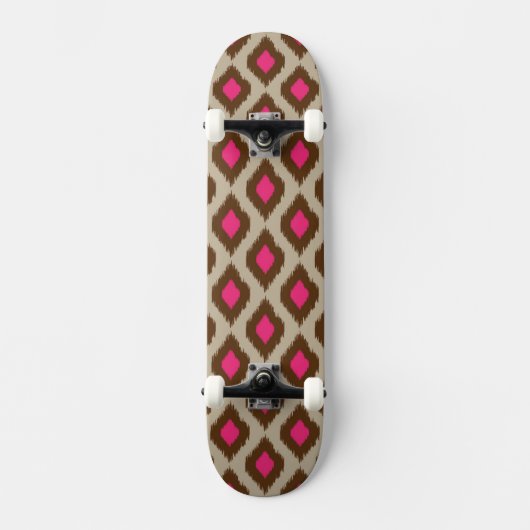 Modern ikatpatroon skateboard (Voorkant)
