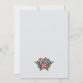 Modern Illustrated Black Couple Wedding Invitation Kaart (Achterkant)